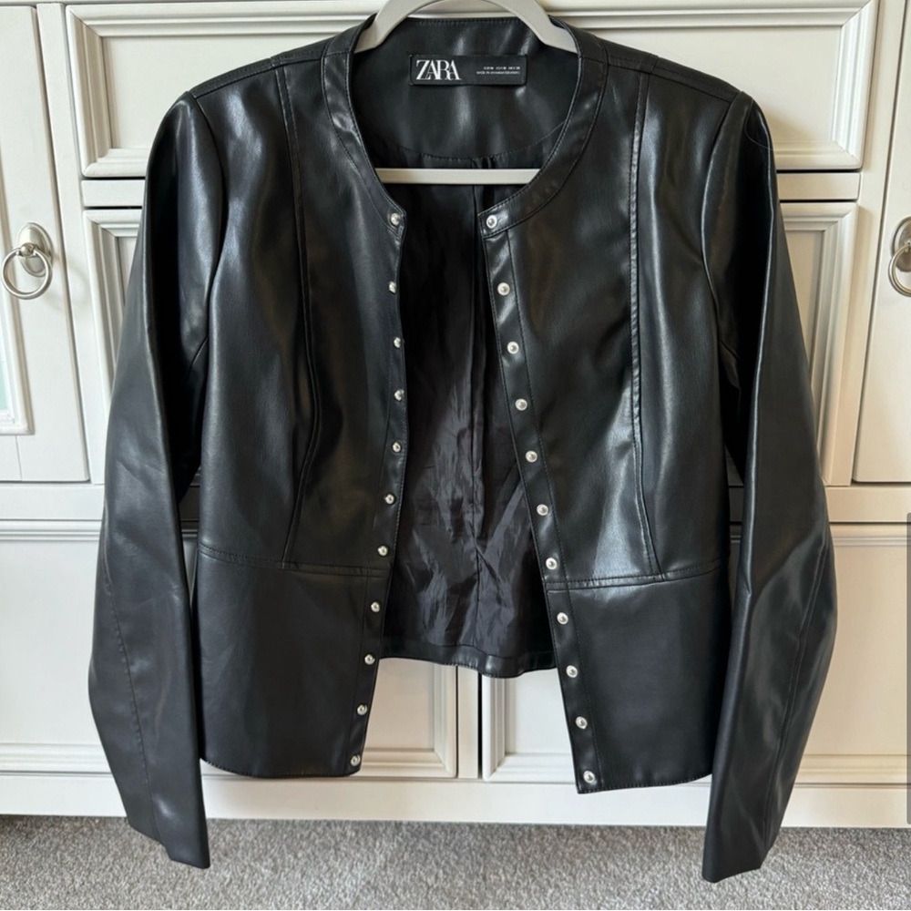 Zara Faux Leather Jacket - Picture 13 of 13